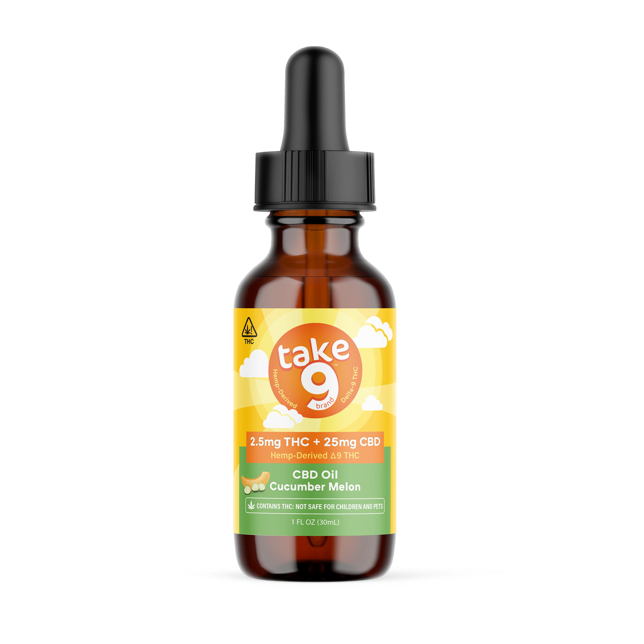 2.5mg THC + 25mg CBD Tincture - Take 9 Brand